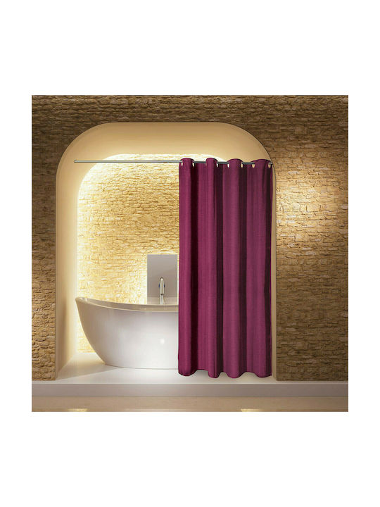 Greenwich Polo Club 2583 Fabric Shower Grommet Curtain 180x200cm Red