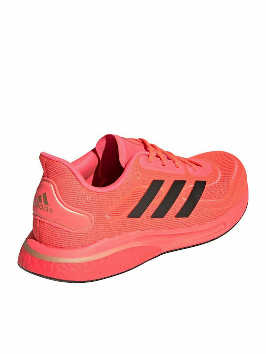 Supernova Men's Running Sport Shoes Signal Pink / Core Black / Copper Metallic / Coral