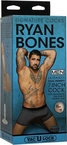 Doc Johnson Signature Cocks Ryan Bones with Removable Vac-U-Lock Realistic Dildo with Balls and Suction Cup Flesh 18cm