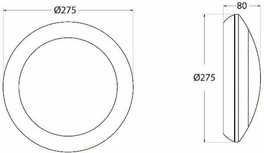 Fumagalli Berta Wall-Mounted Outdoor Ceiling Light E27 IP66 27.5x27.5x8εκ.