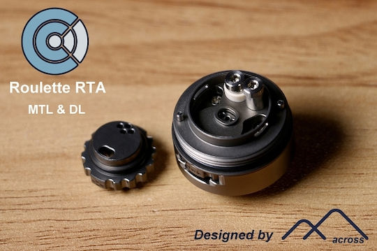 Across Vape Roulette Electronic Cigarette Vaporizer RTA 3.5ml 22mm Gun Metal