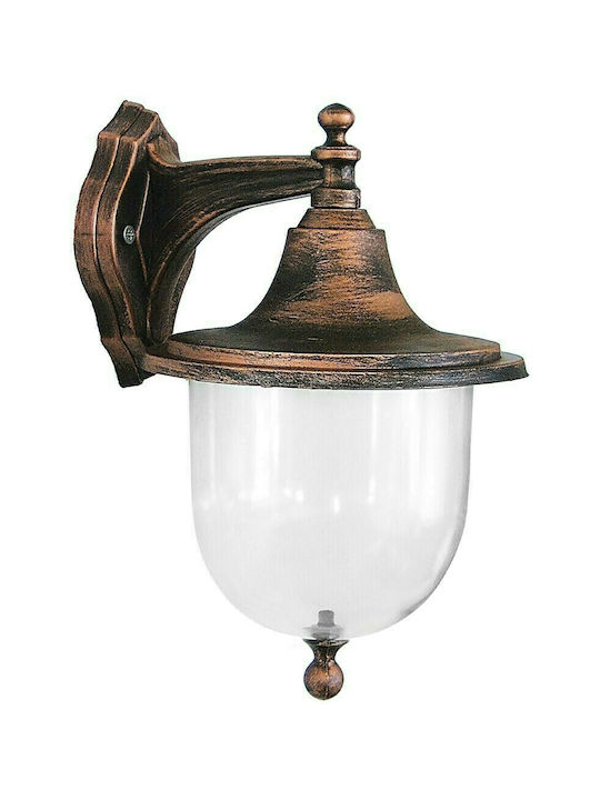 Heronia Wall-Mounted Outdoor Lantern E27 IP23 22x19.5εκ.