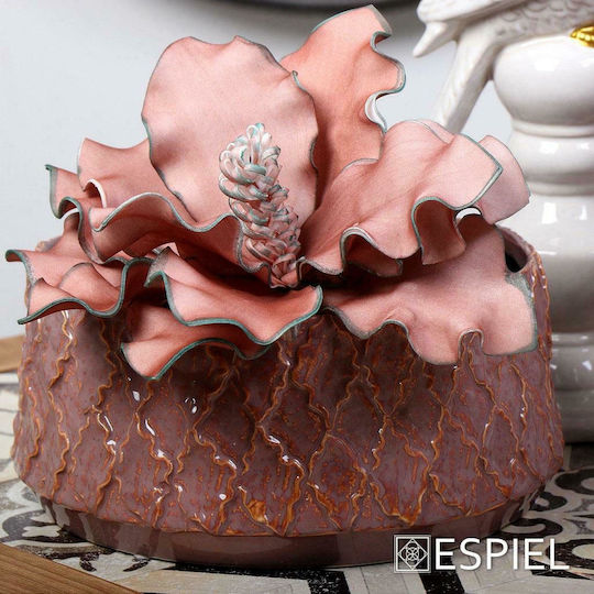 Espiel Dekorative Schüssel Keramik Rosa 19x19x9.5cm 1Stück
