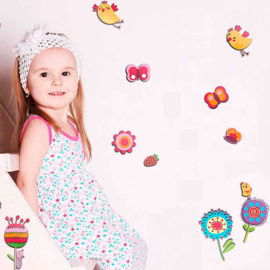 Ango Kids Foam Vinyl 3D Wall Sticker Birds & Flowers 31.5x36cm 15pcs