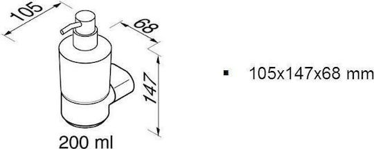 Geesa Wynk 4516 Επιτοίχιο Dispenser Γυάλινο 200ml Ασημί