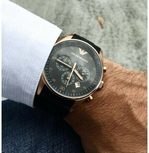 Emporio Armani Ceas Barbatesc 43mm Cronograf Cu Baterie Cu Curea