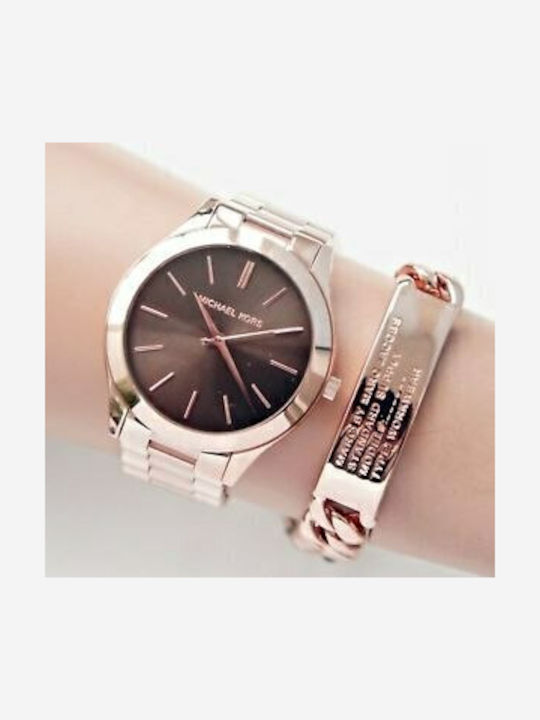 Michael Kors Runway Ρολόι Μπαταρίας με Μεταλλικό Μπρασελέ Michael Kors Runway Ρολόι Μπαταρίας με Μεταλλικό Μπρασελέ