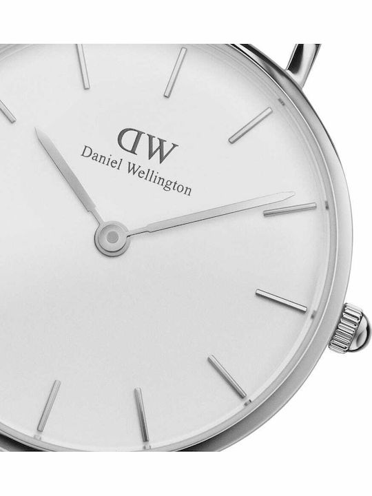 Daniel Wellington Classic Petite Sterling Women's Watch with Silver Metal Bracelet