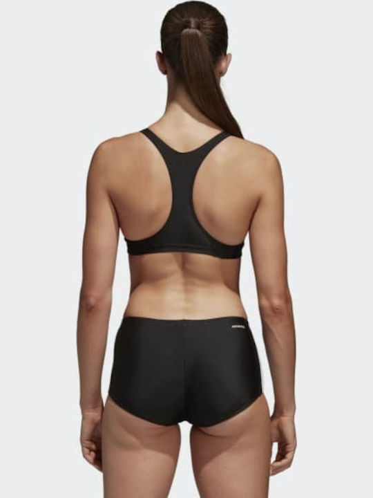 Essence Core 3 Stripes Αθλητικό Set Bikini Μπουστάκι Μαύρο