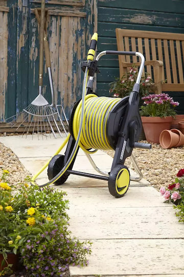 Karcher HT4500 Wheeled Garden Hose Box for Hose up to 50m with Rewind Handle
