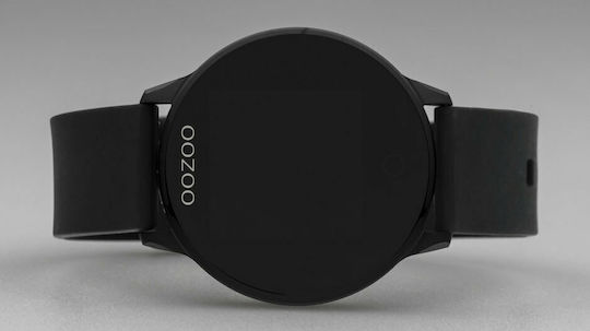 Oozoo Q00115 Stainless Steel 43mm Smartwatch με Παλμογράφο (Μαύρο)
