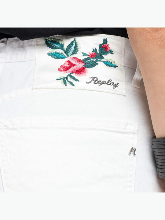 Maghy Hoch tailliert Damenjeans Weiß