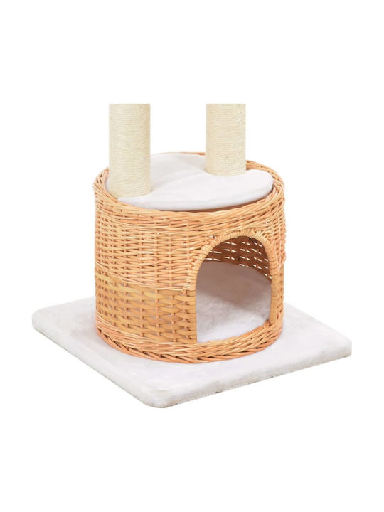 vidaXL Cat Tree Scratching Post Cat Trees Beige 3 levels 40x40x94cm
