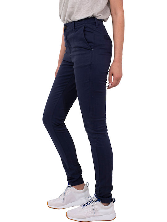 City Women's Chino Trousers Regular Fit Navy Blue