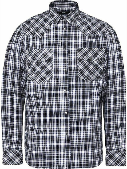 S-East Long-sleeved Cotton Shirt Checked Multicolour