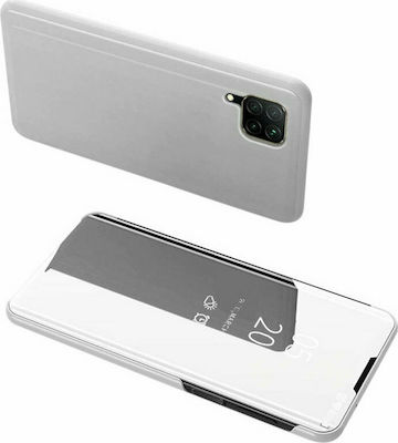 Hurtel Clear View Plastic Book Silver (Huawei P40 Lite)