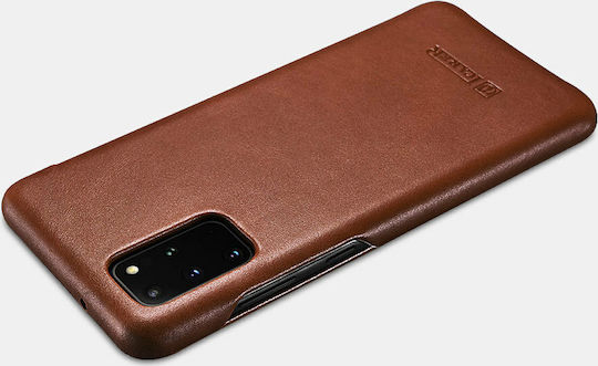 iCarer Curved Edge Vintage Книга Кожа Кафяв (Galaxy S20+)