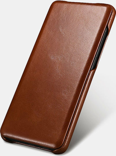 iCarer Curved Edge Vintage Книга Кожа Кафяв (Galaxy S20+)