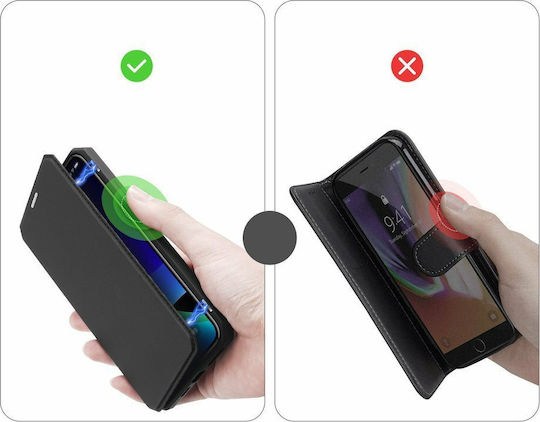 Dux Ducis Skin X Книга Изкуствена кожа Черен (iPhone 11 Pro)