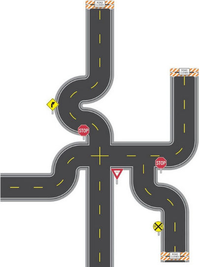 RoomMates Decor Детска стикерна за стена Стена Build A Road 60бр