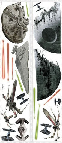 RoomMates Decor Kids Vinyl Wall Sticker Star Wars 36.83x36.58cm 21pcs
