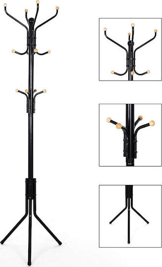 Songmics Калъф за дрехи Метал Черен 44x44x182см