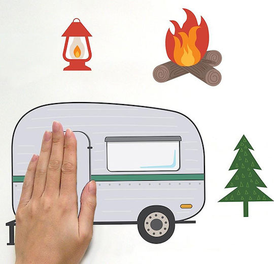 RoomMates Decor Детска стикерна за стена Стена Camping