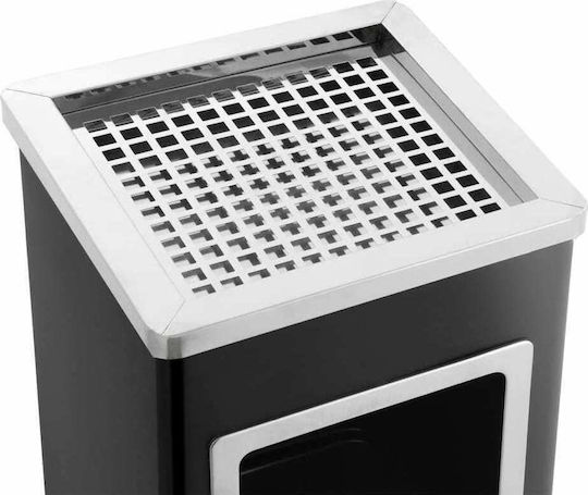 vidaXL Metallic Waste Bin 36lt Black