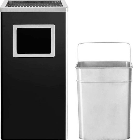 vidaXL Metallic Waste Bin 45lt Black