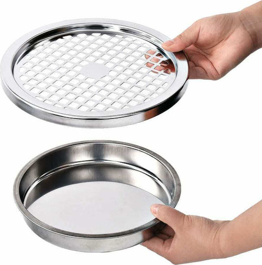vidaXL Μεταλλικός Κάδος Απορριμμάτων 30lt Inox