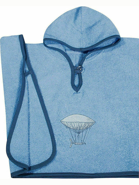 Greenwich Polo Club Hooded Baby Poncho Light Blue