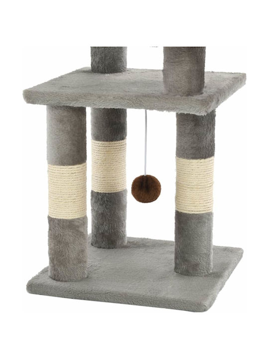 vidaXL Scratching Post Cat Trees Gray 3 levels 30x30x65cm