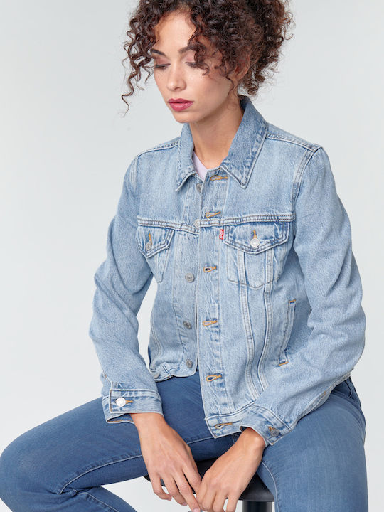 Original Trucker Scurtă Jachetă de femei din denim Blue