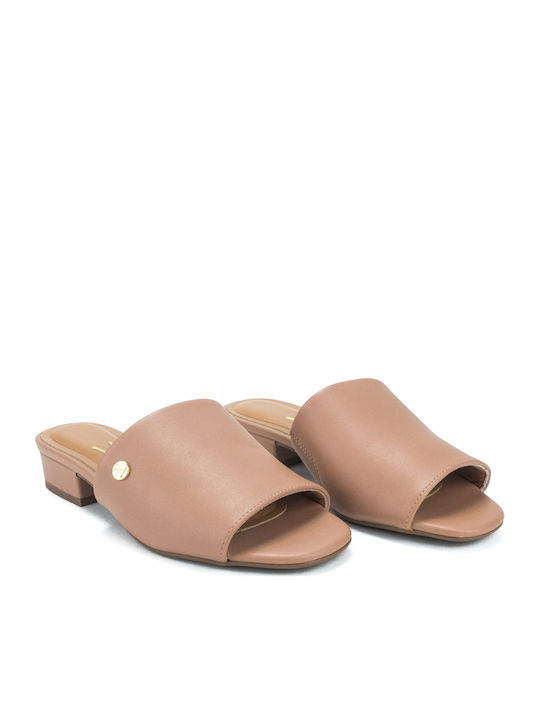 Vizzano Flat Leather Mules Beige 6412.103