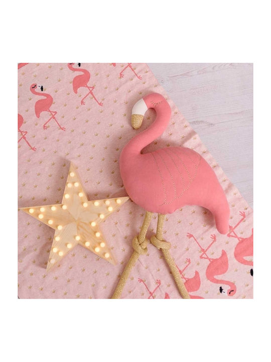 Bizzi Growin Κουβέρτα Αγκαλιάς & Λίκνου Flamingo 70x90εκ.