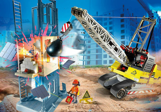Playmobil Stadt Aktion Cable Excavator with Building Section für 5+ Jahre
