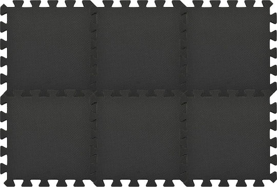 vidaXL Δάπεδα Παζλ Γυμναστηρίου Μαύρα 30x30x1cm 54τμχ