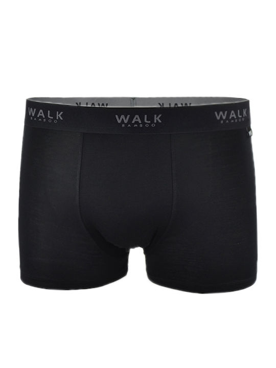 Walk Bamboo Underwear W1770 Men's Boxer Black W1770-02