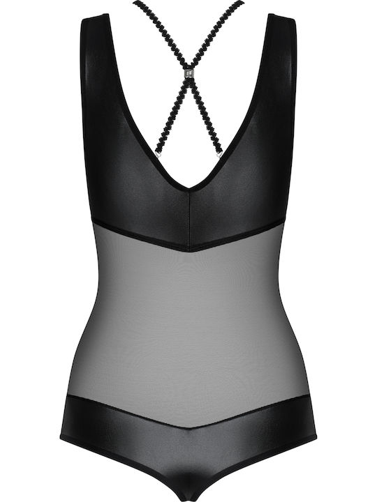 Obsessive Leatheria Sexy Bodysuit Black