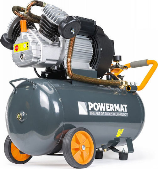 Powermat Cu o singură fază Compresor de aer 97dB cu Putere 3hp și Rezervor de aer 50lt PM-KO-50T-V2
