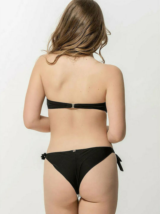 Luna Strapless Bikini with Detachable Straps Black
