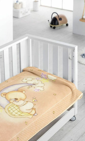 Piel SA Baby Blanket Cot 6375 Sleepy Bear 110x140cm