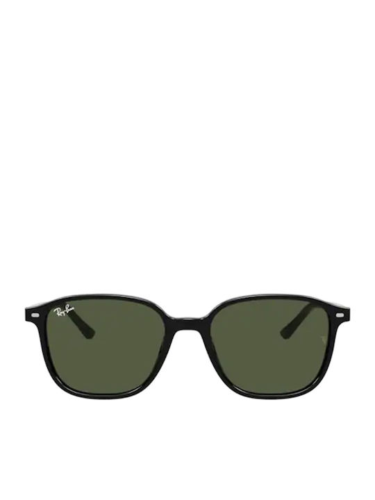 Ray Ban Leonard Sunglasses with Black Acetate Frame and Green Lenses RB2193 901/31