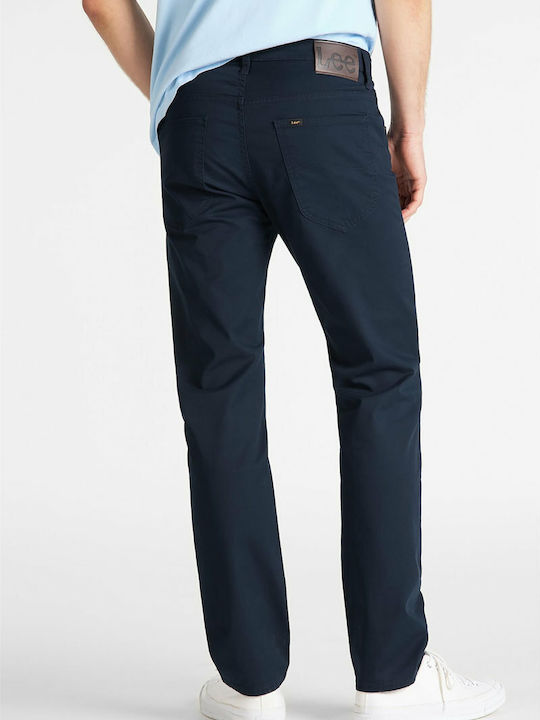 Lee Daren Zip Fly Men's Jeans Pants in Straight Line Navy Blue