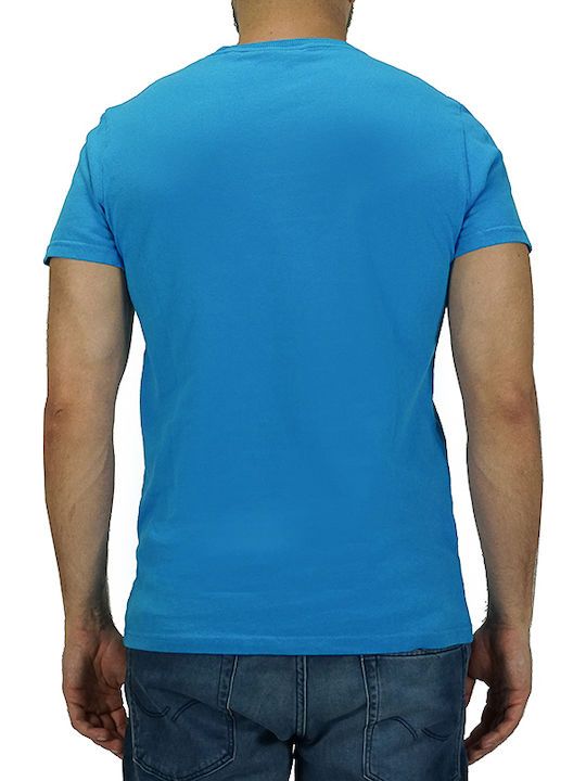 Superdry Outline Pop Ανδρικό T-shirt Μπλε με Λογότυπο