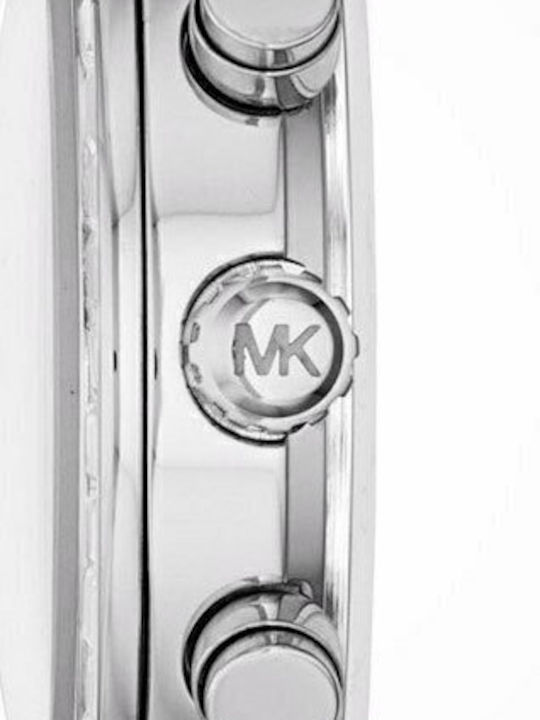 Michael Kors Camille Womens Watch 40mm Battery Chronograph With Silver Steel Bracelet
