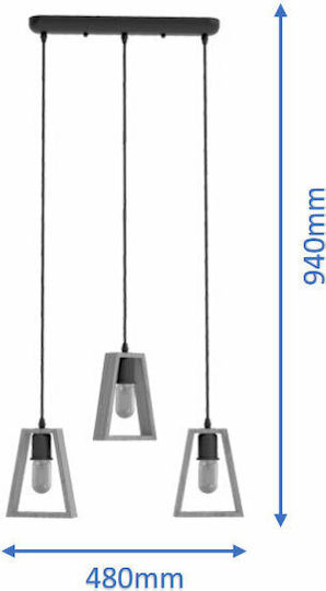 Elmark Rony Pendant Light Brown 48cm