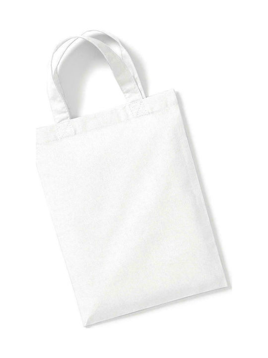 Westford Mill W103 Βαμβακερή Τσάντα για Ψώνια σε Λευκό χρώμα