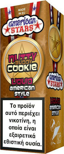 American Stars Έτοιμο Υγρό Αναπλήρωσης Nutty Buddy Cookie 12mg 10ml