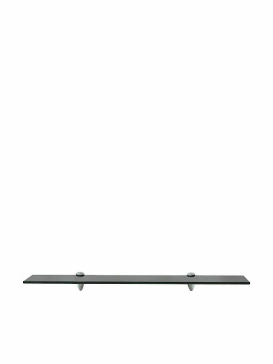 vidaXL Glass Wall-Mounted Bathroom Shelf with 1 Tier 70x20x0.8cm